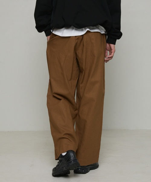 Firsthand（ファーストハンド）の「カジュアル綿麻ワイドパンツ（その他パンツ・メンズ・カーキ/ダークブラウン/ブラック/ナチュラル/グリーン・マルチサイズ）」の18枚目の写真