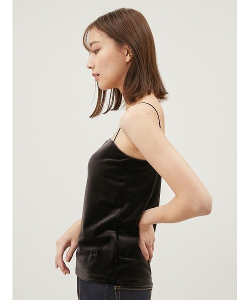 Mila Owen(ミラオーウェン)の「ベロアカップインキャミソール【手洗い可能】(キャミソール・レディース・チャコールグレー/ダークブラウン/ブラック・1/0)」の7枚目の写真