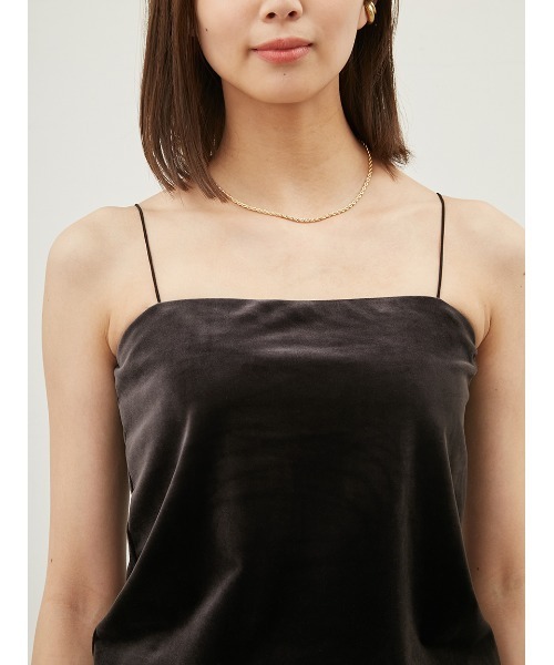 Mila Owen(ミラオーウェン)の「ベロアカップインキャミソール【手洗い可能】(キャミソール・レディース・チャコールグレー/ダークブラウン/ブラック・1/0)」の9枚目の写真