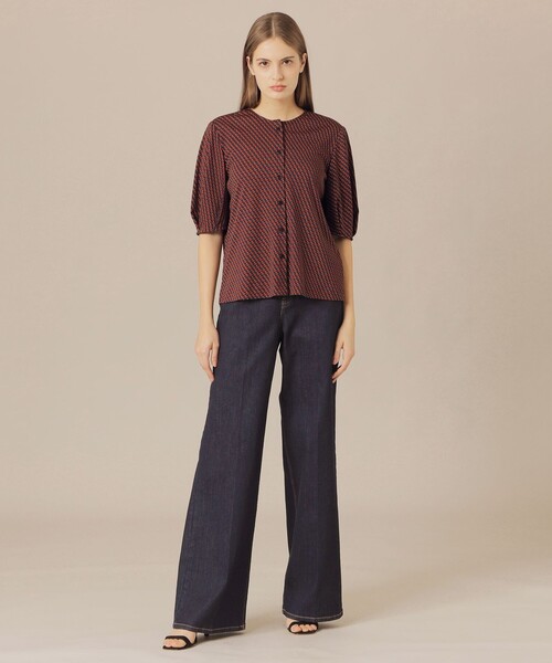 MACKINTOSH LONDON（マッキントッシュ ロンドン）の「【婦人画報掲載】9.75オンスデニムワイドパンツ（その他パンツ・レディース・オフホワイト/ネイビー・36/40/38）」の6枚目の写真