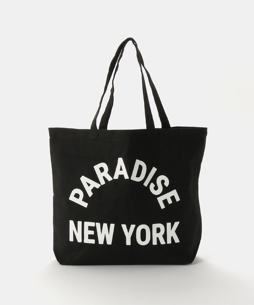 Oriens JOURNAL STANDARD(オリエンス ジャーナルスタンダード)の「【PARADISE NYC /パラダイスニューヨーク】PARADISE NEW YORK TOTE(トートバッグ・レディース・アイボリー/ブラック・FREE)」の2枚目の写真