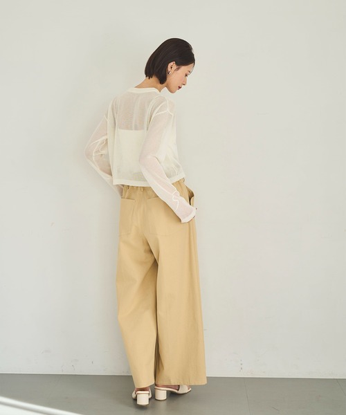 meilmada(メイルマダ)の「刺繍入りシアーショートニット(ニット/セーター・レディース・ホワイト/ブラック・FREE)」の11枚目の写真