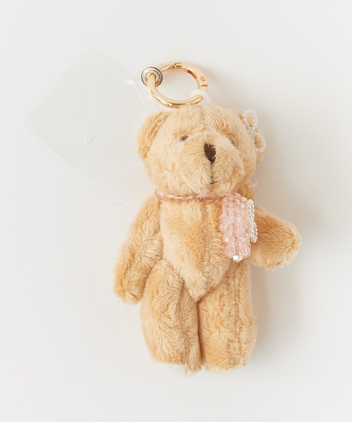 Beads Charm Bear Keychain/ビーズチャーム付き ベアーキーホルダー