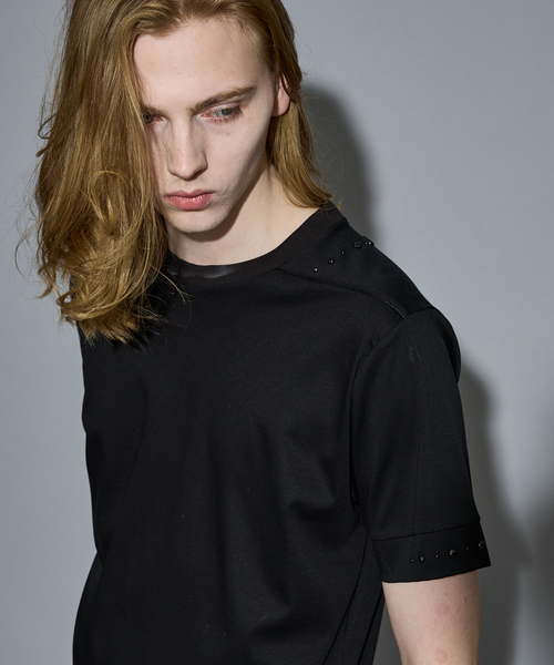 5351 POUR LES HOMMES(ゴーサンゴーイチプールオム)の「スタッズ 半袖 Tシャツ(Tシャツ/カットソー・メンズ・ブラック/ホワイト・44/46/48/50)」の2枚目の写真