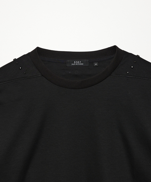 5351 POUR LES HOMMES(ゴーサンゴーイチプールオム)の「スタッズ 半袖 Tシャツ(Tシャツ/カットソー・メンズ・ブラック/ホワイト・44/46/48/50)」の13枚目の写真