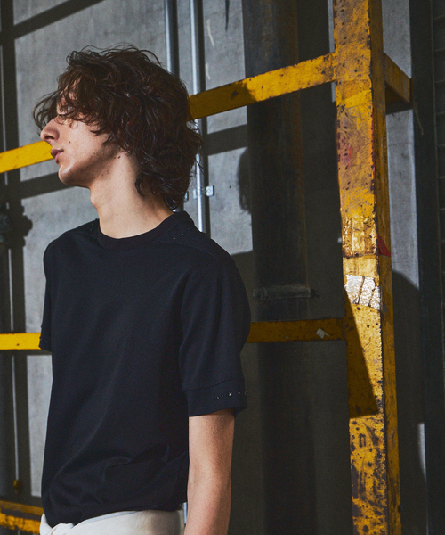 5351 POUR LES HOMMES(ゴーサンゴーイチプールオム)の「スタッズ 半袖 Tシャツ(Tシャツ/カットソー・メンズ・ブラック/ホワイト・44/46/48/50)」の16枚目の写真