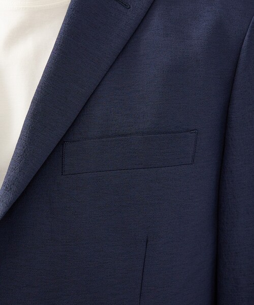 ABAHOUSE（アバハウス）の「【セットアップ対応】リネンライク ライトジャケット / 軽量 ストレッチ 手洗い可（セットアップ・メンズ・ブラック/ネイビー/ダークベージュ/ベージュ・44/48/50/46）」の7枚目の写真