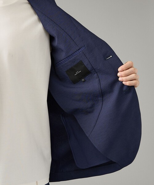 ABAHOUSE（アバハウス）の「【セットアップ対応】リネンライク ライトジャケット / 軽量 ストレッチ 手洗い可（セットアップ・メンズ・ブラック/ネイビー/ダークベージュ/ベージュ・44/48/50/46）」の9枚目の写真