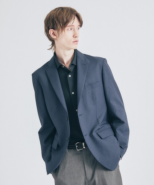 ABAHOUSE（アバハウス）の「【セットアップ対応】リネンライク ライトジャケット / 軽量 ストレッチ 手洗い可（セットアップ・メンズ・ブラック/ネイビー/ダークベージュ/ベージュ・44/48/50/46）」の12枚目の写真