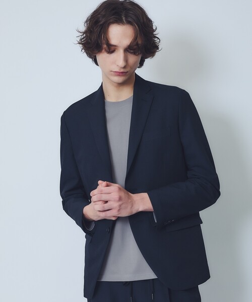 ABAHOUSE（アバハウス）の「【セットアップ対応】リネンライク ライトジャケット / 軽量 ストレッチ 手洗い可（セットアップ・メンズ・ブラック/ネイビー/ダークベージュ/ベージュ・44/48/50/46）」の16枚目の写真