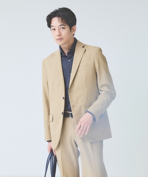 ABAHOUSE（アバハウス）の「【セットアップ対応】リネンライク ライトジャケット / 軽量 ストレッチ 手洗い可（セットアップ・メンズ・ブラック/ネイビー/ダークベージュ/ベージュ・44/48/50/46）」の18枚目の写真