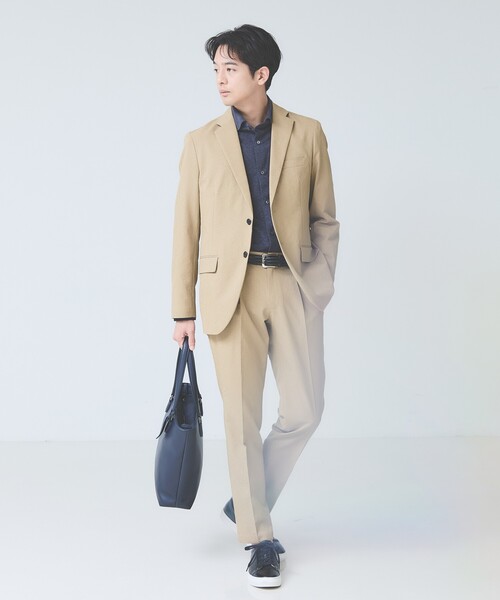 ABAHOUSE（アバハウス）の「【セットアップ対応】リネンライク ライトジャケット / 軽量 ストレッチ 手洗い可（セットアップ・メンズ・ブラック/ネイビー/ダークベージュ/ベージュ・44/48/50/46）」の19枚目の写真