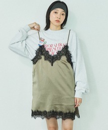 MIRROR STOKE（ミラーストーク）の「≪WEB限定≫【新色追加】LINGERIE CAMISOLE ONEPIECE/ランジェリーキャミソールワンピース（ワンピース）」