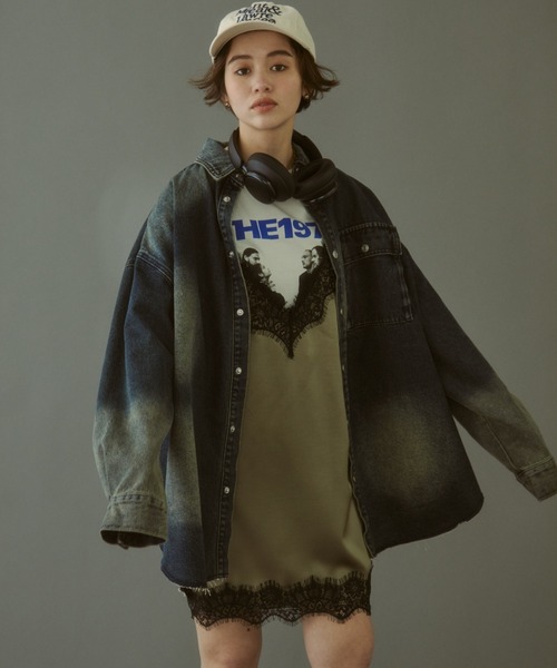 MIRROR STOKE（ミラーストーク）の「≪WEB限定≫【新色追加】LINGERIE CAMISOLE ONEPIECE/ランジェリーキャミソールワンピース（ワンピース・レディース・オリーブ/ブラック/グレイッシュベージュ・MEDIUM）」の16枚目の写真