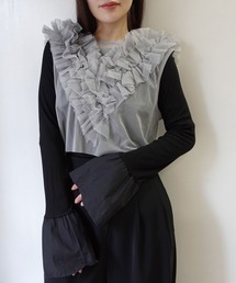 CORNERS（コーナーズ）の「チュールフリルベスト（Tシャツ/カットソー）」