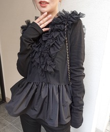 CORNERS（コーナーズ）の「チュールフリルベスト（Tシャツ/カットソー）」