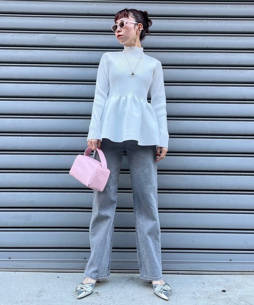 Narcissus（ナルシス）の「ストレートデニムパンツ（デニムパンツ・レディース・グレー・FREE）」の12枚目の写真
