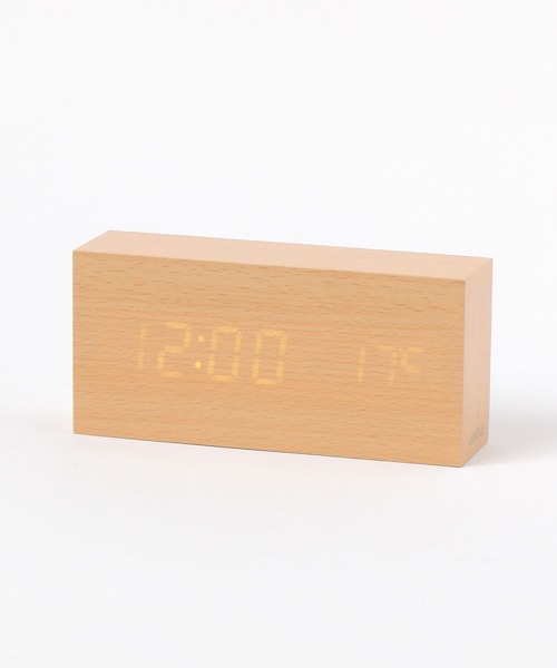デジタルクロックWOOD[レクタングル] / 289907（置時計）｜LAKOLE