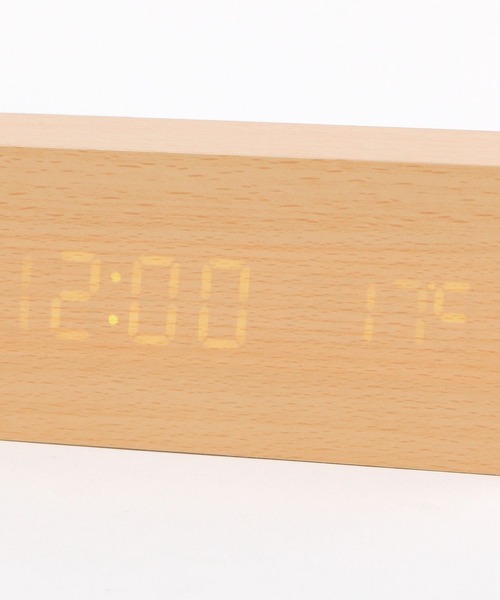 LAKOLE（ラコレ）の「デジタルクロックWOOD[レクタングル] / 289907（置時計・レディース・ナチュラル/ブラウン・FREE）」の12枚目の写真