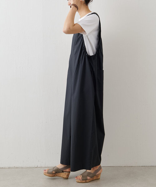 BEARDSLEY（ビアズリー）の「サイドギャザーサロペット（サロペット/オーバーオール・レディース・ブラック・FREE）」の9枚目の写真