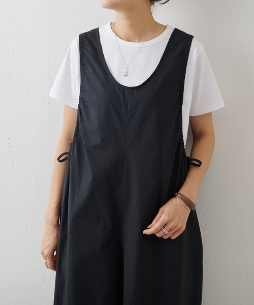 BEARDSLEY（ビアズリー）の「サイドギャザーサロペット（サロペット/オーバーオール・レディース・ブラック・FREE）」の11枚目の写真