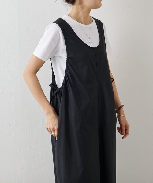 BEARDSLEY（ビアズリー）の「サイドギャザーサロペット（サロペット/オーバーオール・レディース・ブラック・FREE）」の14枚目の写真