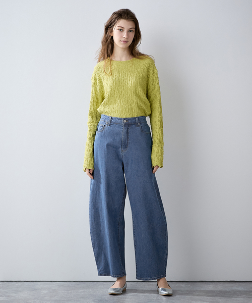 LE SOUK HOLIDAY(ルスークホリデー)の「【2025年春夏】バレルシルエットデニムパンツ(デニムパンツ・レディース・ネイビー/ブルー・M/L)」の16枚目の写真