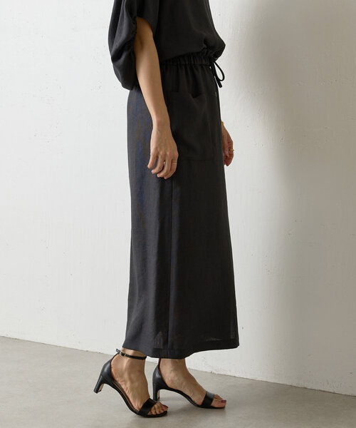 BEARDSLEY（ビアズリー）の「麻調合繊ポケットスカート（スカート・レディース・チャコールグレー/ベージュ・0/1/2）」の9枚目の写真