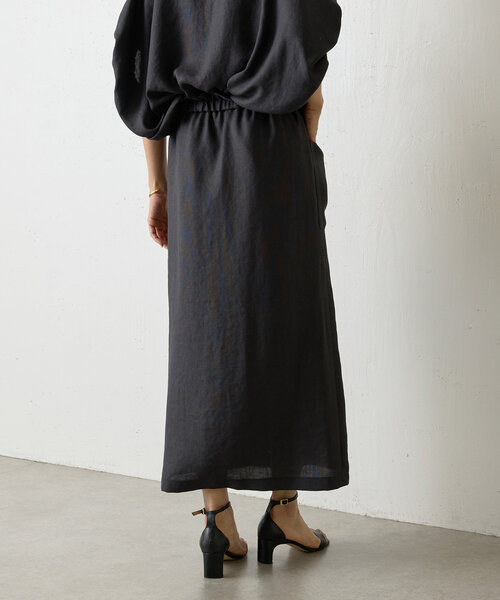 BEARDSLEY（ビアズリー）の「麻調合繊ポケットスカート（スカート・レディース・チャコールグレー/ベージュ・0/1/2）」の10枚目の写真