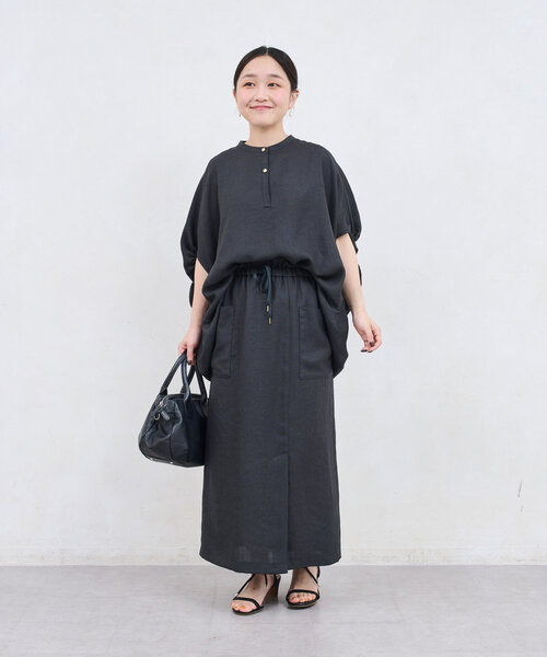 BEARDSLEY（ビアズリー）の「麻調合繊ポケットスカート（スカート・レディース・チャコールグレー/ベージュ・0/1/2）」の20枚目の写真