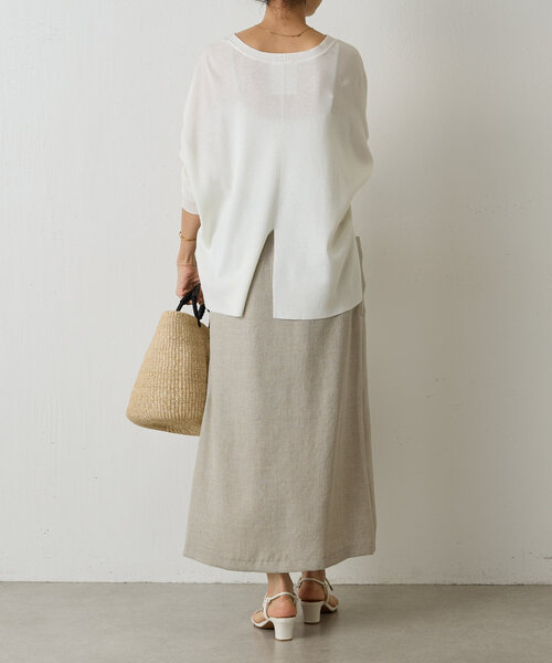 BEARDSLEY（ビアズリー）の「麻調合繊ポケットスカート（スカート・レディース・チャコールグレー/ベージュ・0/1/2）」の16枚目の写真