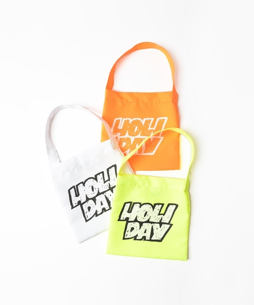 HOLIDAY(ホリデイ)の「MINI TOTE BAG (TWO STEPS) ミニトートバッグ (トゥーステップス)(トートバッグ・レディース・ホワイト/オレンジ/イエロー・ONE SIZE)」の6枚目の写真