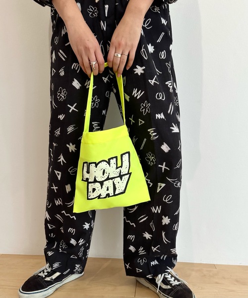 HOLIDAY(ホリデイ)の「MINI TOTE BAG (TWO STEPS) ミニトートバッグ (トゥーステップス)(トートバッグ・レディース・ホワイト/オレンジ/イエロー・ONE SIZE)」の10枚目の写真