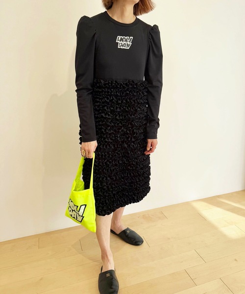 HOLIDAY(ホリデイ)の「MINI TOTE BAG (TWO STEPS) ミニトートバッグ (トゥーステップス)(トートバッグ・レディース・ホワイト/オレンジ/イエロー・ONE SIZE)」の13枚目の写真