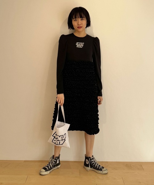 HOLIDAY(ホリデイ)の「MINI TOTE BAG (TWO STEPS) ミニトートバッグ (トゥーステップス)(トートバッグ・レディース・ホワイト/オレンジ/イエロー・ONE SIZE)」の15枚目の写真