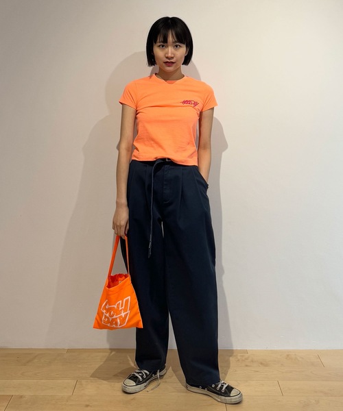 HOLIDAY(ホリデイ)の「MINI TOTE BAG (TWO STEPS) ミニトートバッグ (トゥーステップス)(トートバッグ・レディース・ホワイト/オレンジ/イエロー・ONE SIZE)」の16枚目の写真