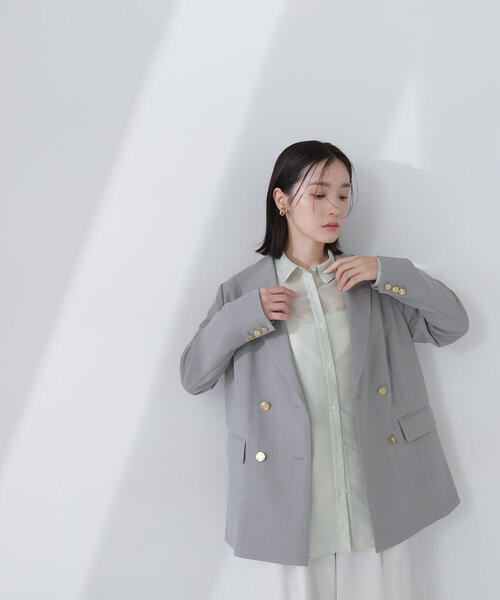 KoalaEVERYDAY I LIKE リネン ダブルブレストジャケット セール】 [小さいサイズ/セットアップ対応］リネンライクダブル
