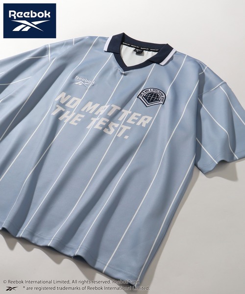 Reebok(リーボック)の「【Reebok/リーボック】オーバーサイズ 半袖 サッカーゲームシャツ(Tシャツ/カットソー・メンズ・サックスブルー/ホワイト/ブラック/チャコール・L/M/LL)」の5枚目の写真
