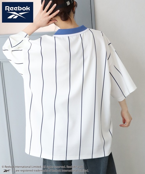 Reebok(リーボック)の「【Reebok/リーボック】オーバーサイズ 半袖 サッカーゲームシャツ(Tシャツ/カットソー・メンズ・サックスブルー/ホワイト/ブラック/チャコール・L/M/LL)」の10枚目の写真