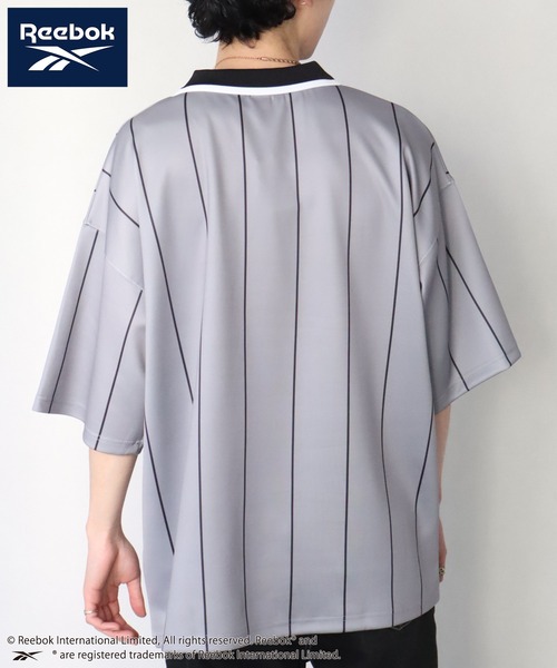 Reebok(リーボック)の「【Reebok/リーボック】オーバーサイズ 半袖 サッカーゲームシャツ(Tシャツ/カットソー・メンズ・サックスブルー/ホワイト/ブラック/チャコール・L/M/LL)」の20枚目の写真