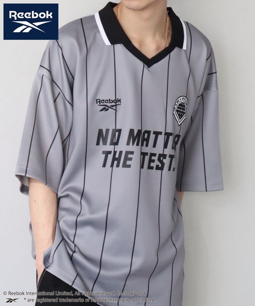 Reebok(リーボック)の「【Reebok/リーボック】オーバーサイズ 半袖 サッカーゲームシャツ(Tシャツ/カットソー・メンズ・サックスブルー/ホワイト/ブラック/チャコール・L/M/LL)」の18枚目の写真