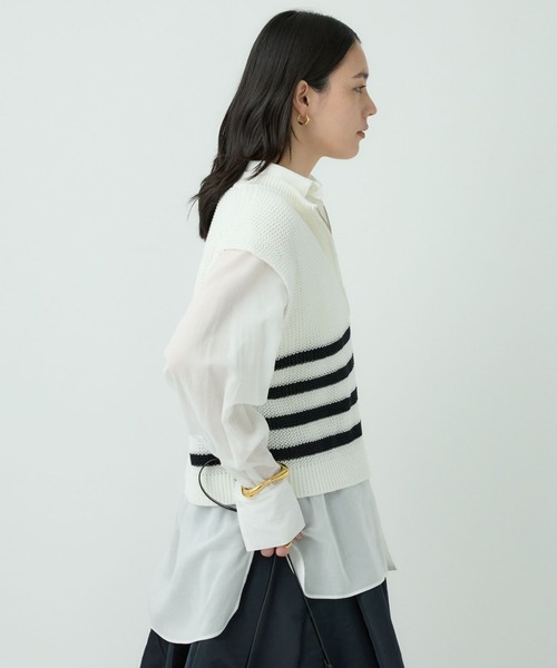 Chaos（カオス）の「Chaos(カオス)/アイリーニットベスト（ベスト・レディース・ネイビー/その他・FREE）」の8枚目の写真