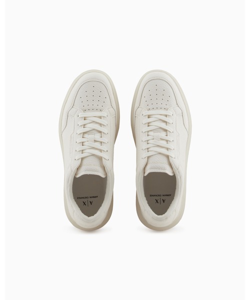 ARMANI EXCHANGE（アルマーニエクスチェンジ）の「【A|X アルマーニ エクスチェンジ】レースアップスニーカー（スニーカー・メンズ・ホワイト/ブラック・9/9.5/6.5/8/7.5/7/8.5/6/10/10.5）」の6枚目の写真