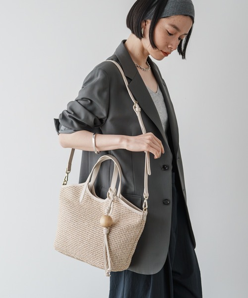 セール】【russet×BEARDSLEYコラボ第2弾】カゴ2wayトートバッグ