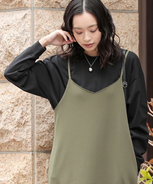 n'OrLABEL(ノアールレーベル)の「【機能素材】『シンプル長袖カットソー』(Tシャツ/カットソー・レディース・ネイビー/ラベンダー/ブラック/ブラック系その他/ブルー/オフホワイト・3L/S~M/L~LL)」の3枚目の写真