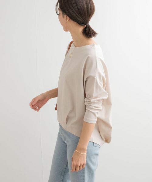 URBAN RESEARCH DOORS（アーバンリサーチドアーズ）の「コットンバックタック7分袖プルオーバー（Tシャツ/カットソー・レディース・オフホワイト/ライトブルー/ネイビー/ベージュ系その他・MEDIUM）」の14枚目の写真