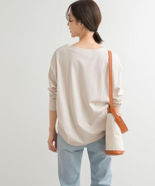 URBAN RESEARCH DOORS（アーバンリサーチドアーズ）の「コットンバックタック7分袖プルオーバー（Tシャツ/カットソー・レディース・オフホワイト/ライトブルー/ネイビー/ベージュ系その他・MEDIUM）」の16枚目の写真