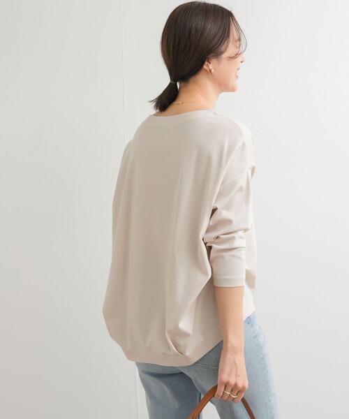 URBAN RESEARCH DOORS（アーバンリサーチドアーズ）の「コットンバックタック7分袖プルオーバー（Tシャツ/カットソー・レディース・オフホワイト/ライトブルー/ネイビー/ベージュ系その他・MEDIUM）」の17枚目の写真