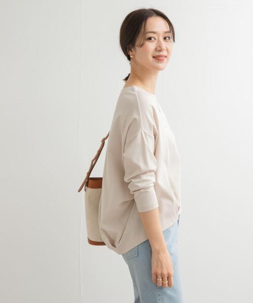 URBAN RESEARCH DOORS（アーバンリサーチドアーズ）の「コットンバックタック7分袖プルオーバー（Tシャツ/カットソー・レディース・オフホワイト/ライトブルー/ネイビー/ベージュ系その他・MEDIUM）」の19枚目の写真