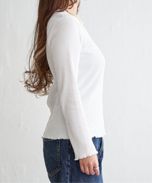 LBC（エルビーシー）の「三角テレコ配色メローロンT（Tシャツ/カットソー・レディース・その他/ホワイト/グリーン/チャコール・M/L）」の5枚目の写真